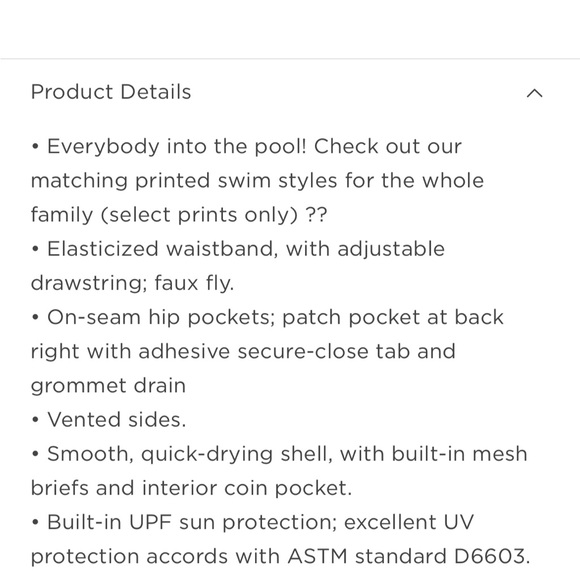 NWT Men’s Striped Swim Trunks - Picture 4 of 8